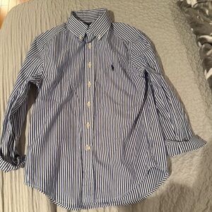 Polo Kids Classic Striped Button-Up Shirt size small